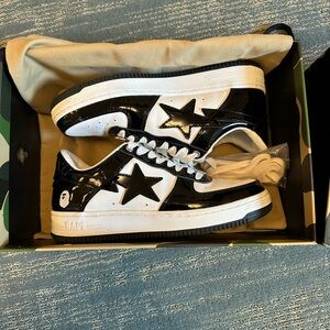 ABathing Ape Bape Sta Low color Black size 9